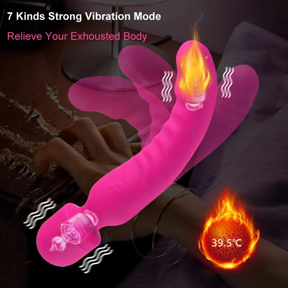 VeloraIgnite Heated Dual Head Wand Vibrator - Image 2