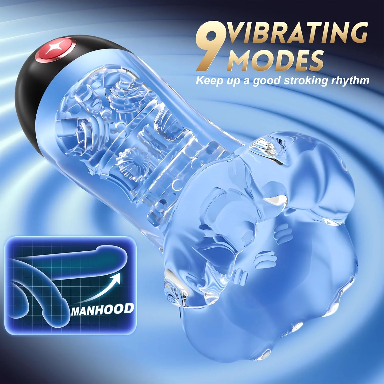 VibeView App-Controlled Transparent Stroker - Image 3