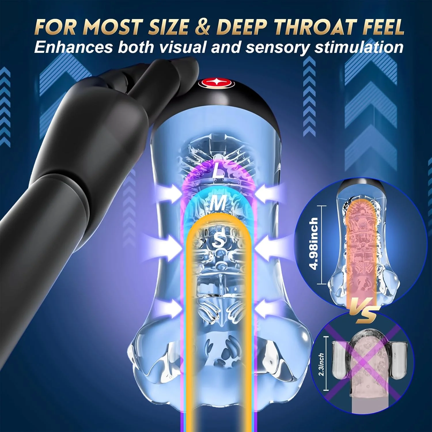 VibeView App-Controlled Transparent Stroker - Image 5