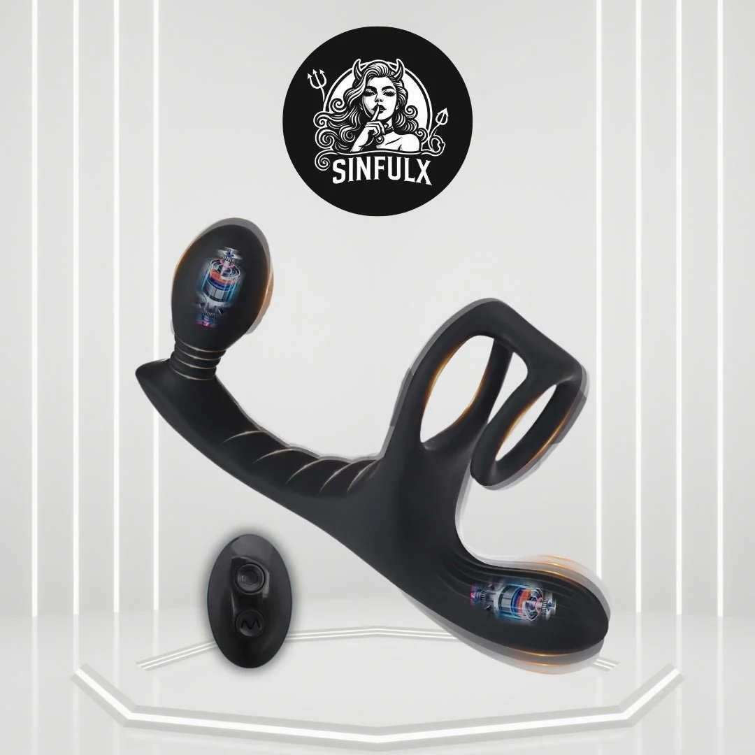 PulseCoreX Prostate Massager Cock Ring 7 Modes Remote Waterproof