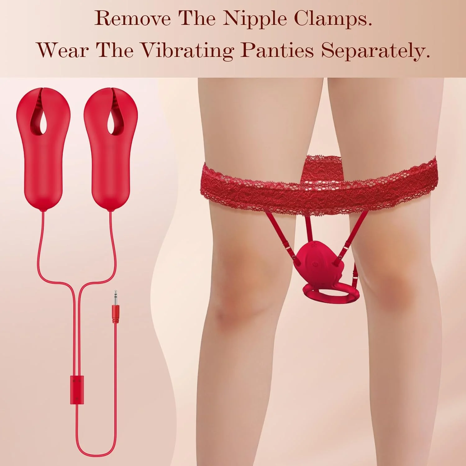 TriLink 3-in-1 Remote Nipple Clamps & Couples Ring Vibrator Set - Image 4