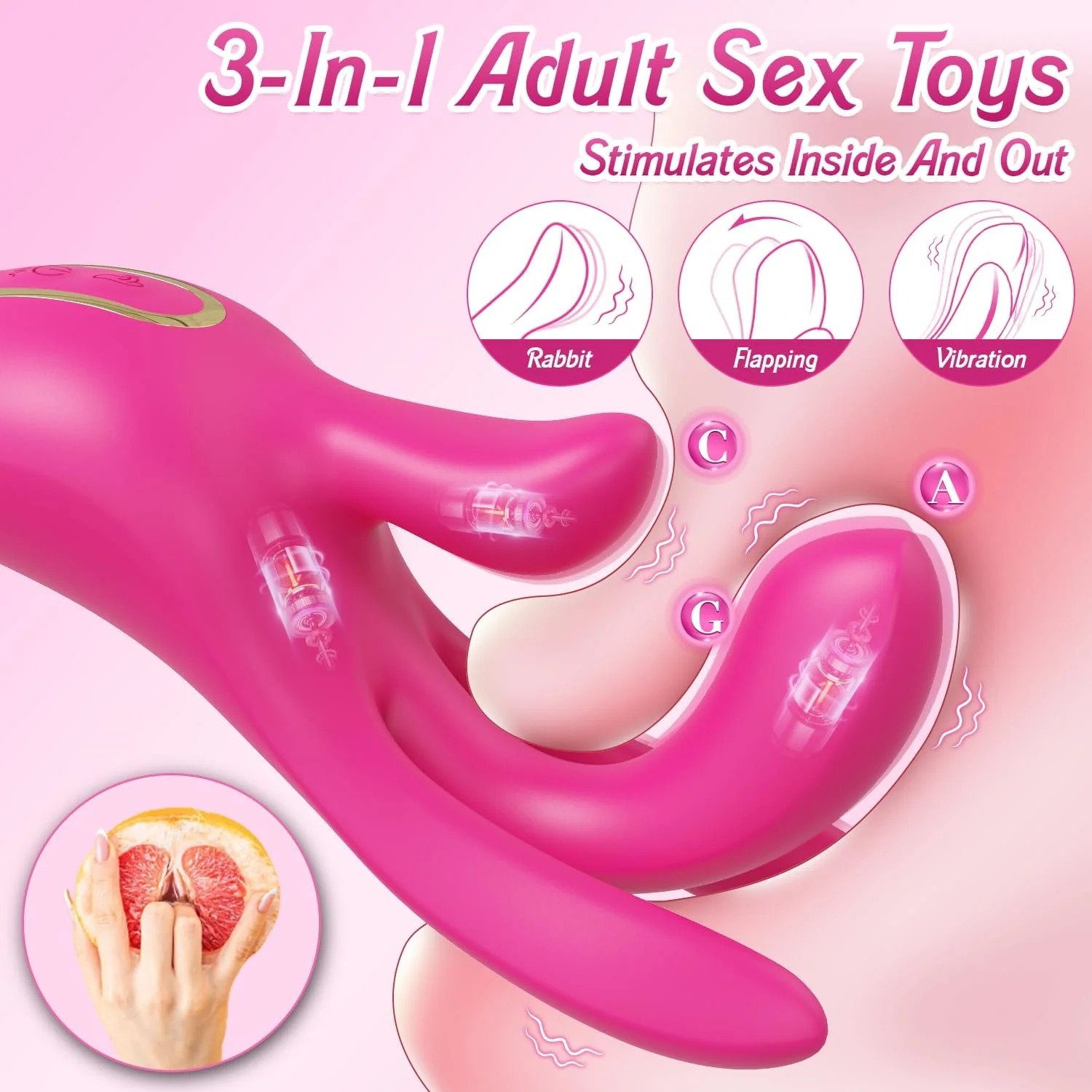 TriFlex 3-in-1 Finger Vibrator 10 Modes & Flapping G-Spot - Image 2