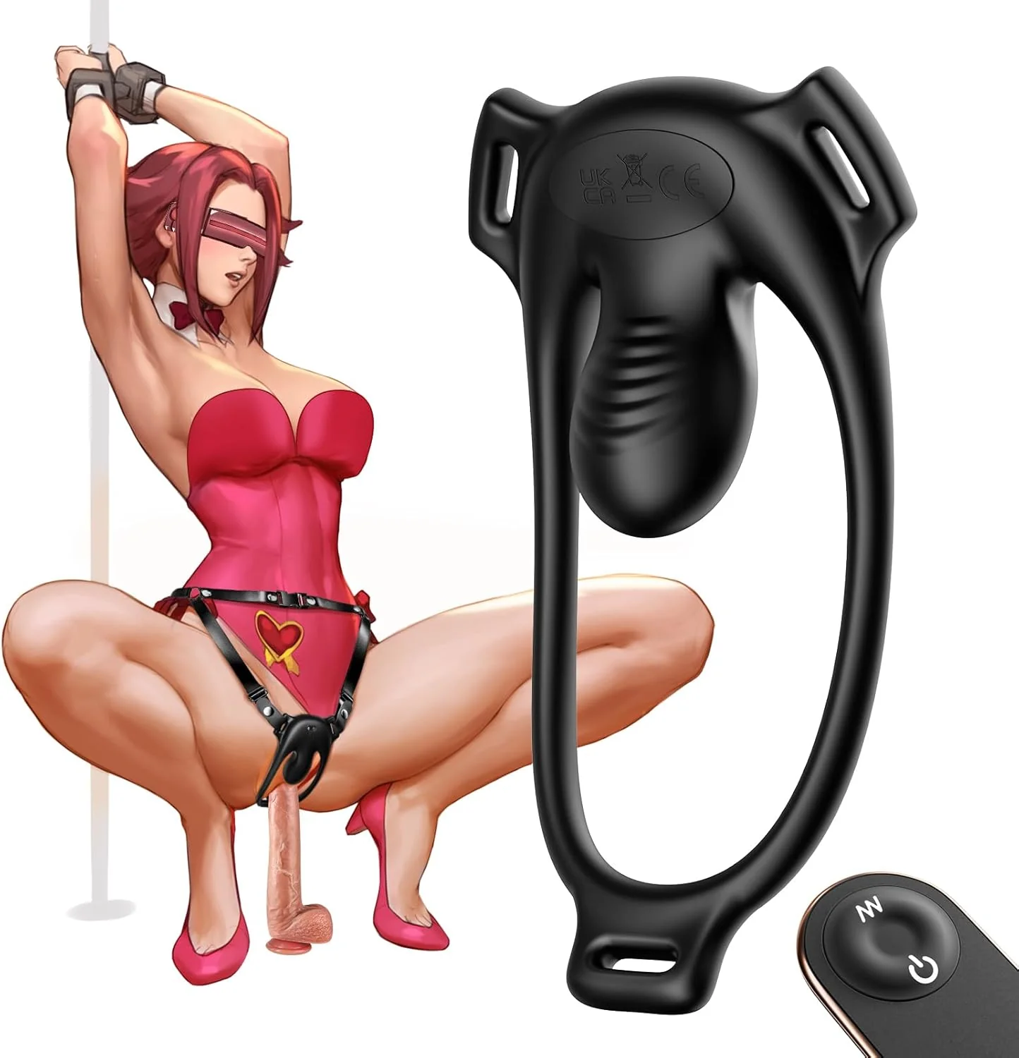 NoirControl Cock Ring Clit Vibrator Remote Harness 9 Modes - Image 10