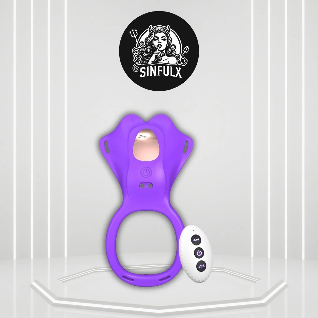 SyncEase Wearable Cock Ring Clit Stimulator Remote 10 Modes