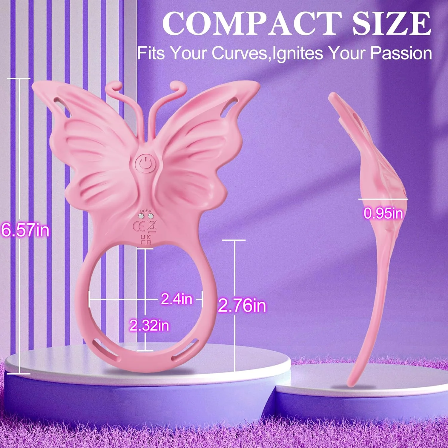 SyncButterfly Cock Ring Clit Stimulator App Control 9 Modes - Image 4