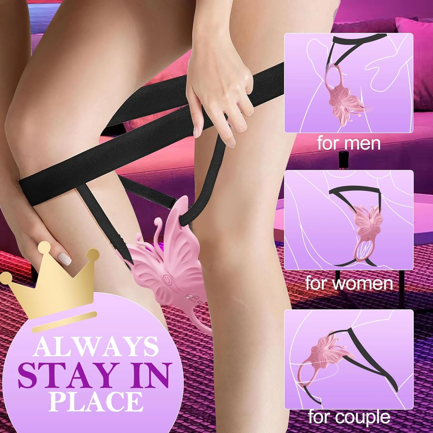 SyncButterfly Cock Ring Clit Stimulator App Control 9 Modes - Image 5