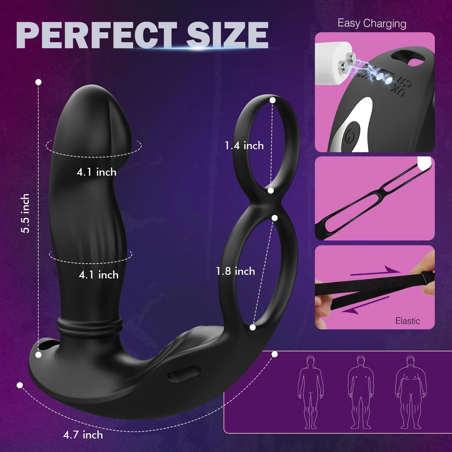 CoreDominus Thrusting Prostate Massager Cock Ring App Remote - Image 8